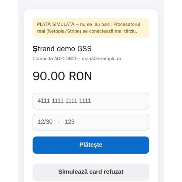 Aplicatie bilete online cu cod QR si plata cu cardul (web si mobil) - gss.ro Aplicatie bilete online cu cod QR si plata cu cardul (web si mobil) - gss.ro