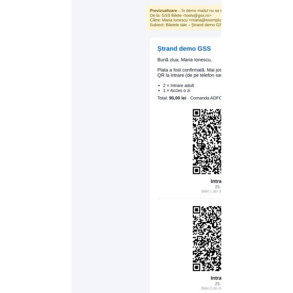 Aplicatie bilete online cu cod QR si plata cu cardul (web si mobil) - gss.ro Aplicatie bilete online cu cod QR si plata cu cardul (web si mobil) - gss.ro