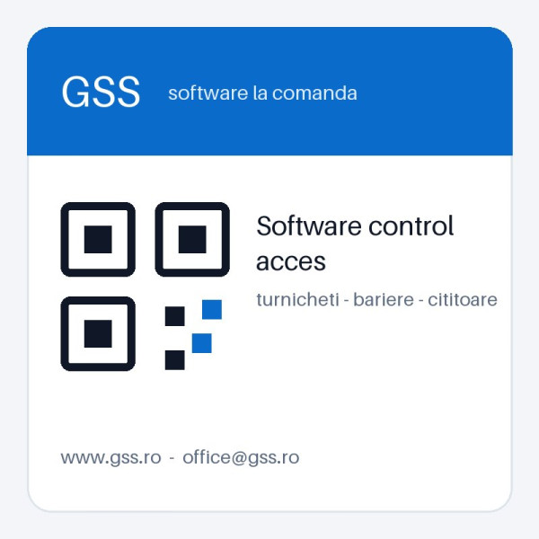 Software control acces la comanda pentru turnicheti, bariere si cititoare - gss.ro Software control acces la comanda pentru turnicheti, bariere si cititoare - gss.ro