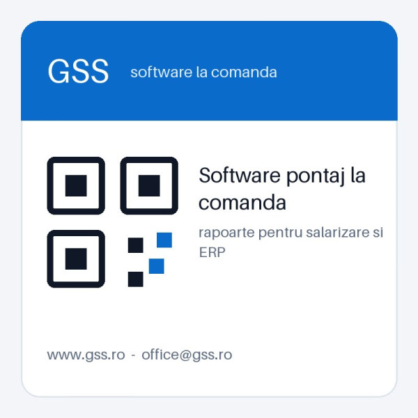 Software pontaj la comanda cu rapoarte pentru salarizare si export ERP - gss.ro Software pontaj la comanda cu rapoarte pentru salarizare si export ERP - gss.ro