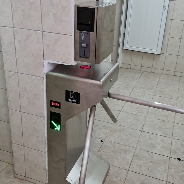 Turnichet tripod full-automat, bidirectional + automat de plata toaleta