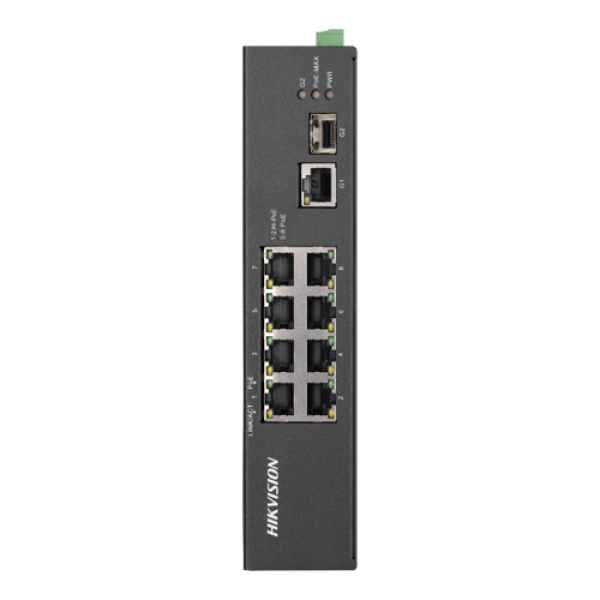 Switch 8 porturi PoE, 2 porturi uplink SFP/RJ45 - HIKVISION DS-3T0310HP-E-HS - gss.ro