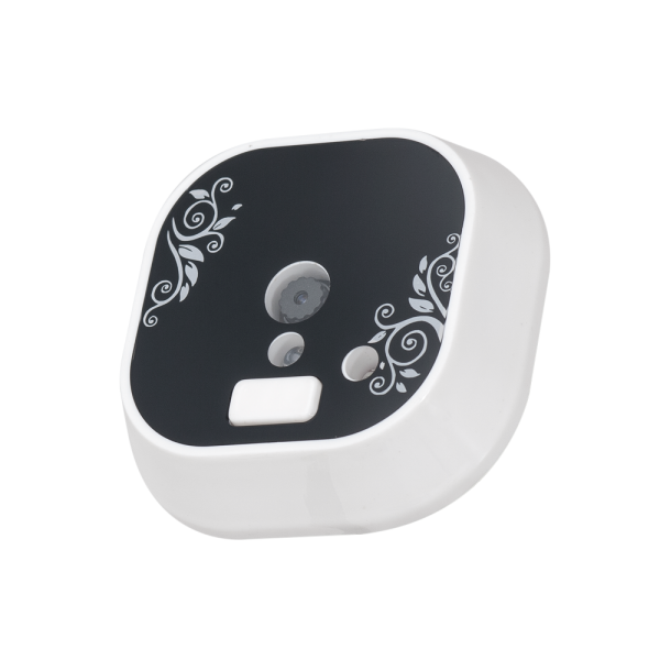 Vizor electronic cu ecran color TFT si buton pentru sonerie (alb) - gss.ro
