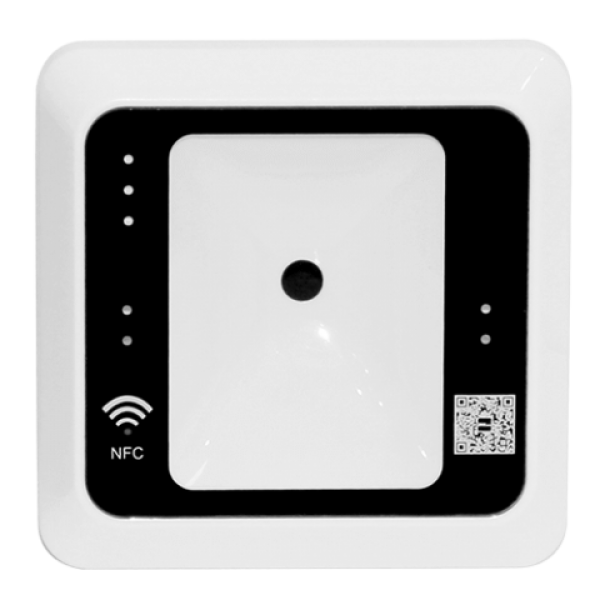 Scaner coduri de bare 1D/2D cu cititor RFID integrat, alb