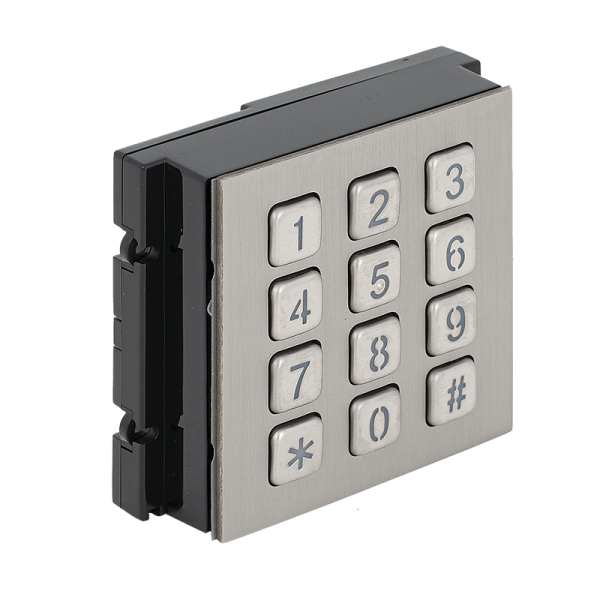 Modul tastatura mecanica iluminata, capacitiva, pentru posturile de apel modulare DT 821 cu comunicatie pe 2 fire.