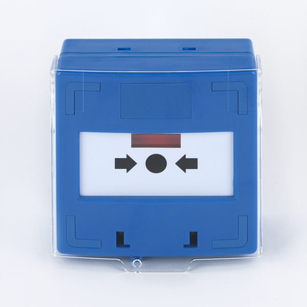 Buton iesire de urgenta aplicabil, cu 3 comutatoare NC-COM-NO, din plastic, albastru - gss.ro