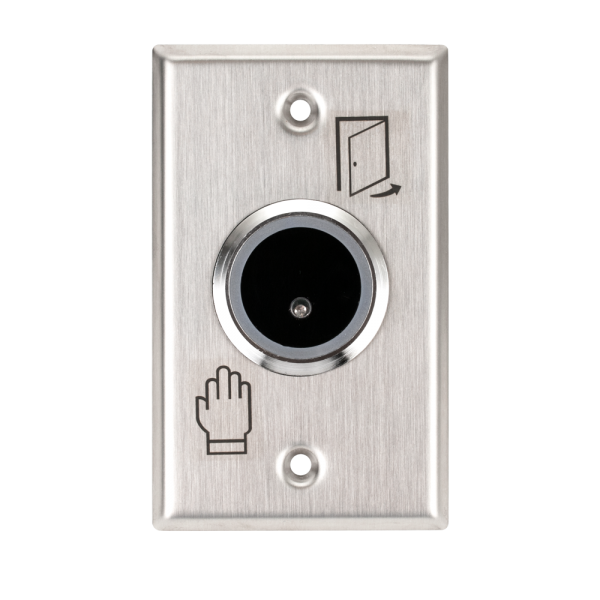 Buton de iesire incastrabil/aplicabil, fara atingere, 12Vcc, NO/NC, LED stare suplimentar - gss.ro