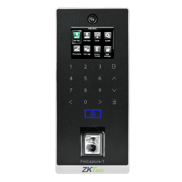 Controler stand-alone cu functie de pontaj, cu amprenta, card si tastatura, ZK Bio Security