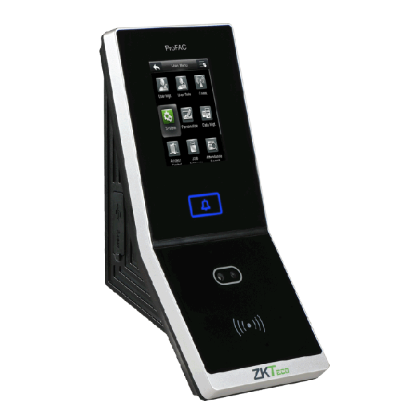 Controler stand-alone cu functie de pontaj, cu recunoastere faciala, card si tastatura, ZK Bio Security - gss.ro