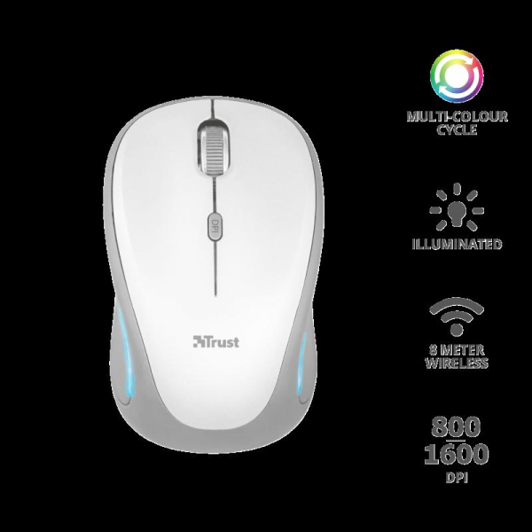 Trust Yvi FX Wireless Mouse - white - gss.ro