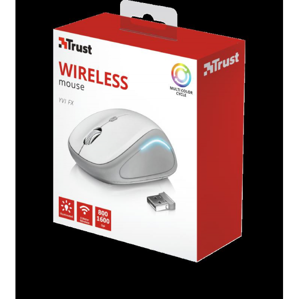 Trust Yvi FX Wireless Mouse - white - gss.ro