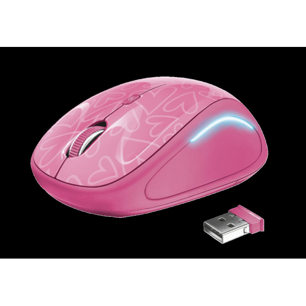 Trust Yvi FX Wireless Mouse - pink - gss.ro
