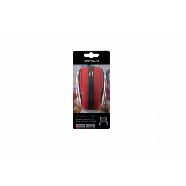 MOUSE SERIOUX RAINBOW400 WR RED USB - gss.ro