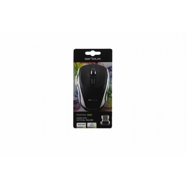 MOUSE SERIOUX PASTEL600 WR BLACK USB - gss.ro