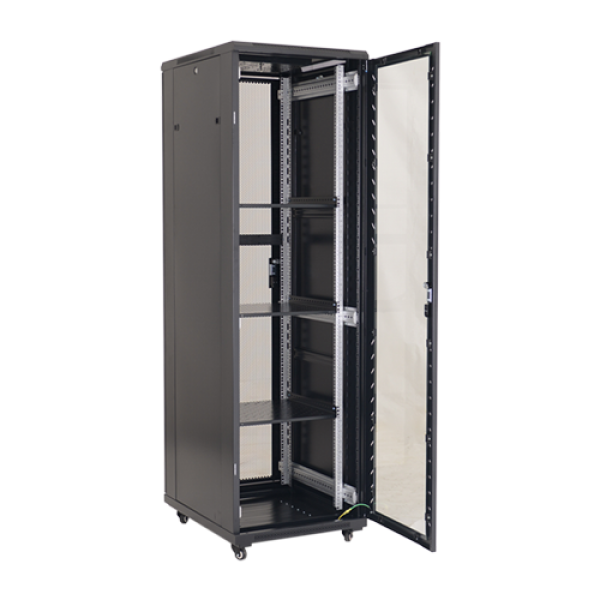 Rack podea 47U 19 600x800, negru - ASYTECH Networking ASY-47U-6080S - gss.ro