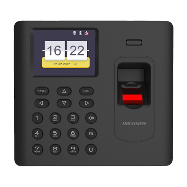 Terminal standalone IP de control acces si pontaj cu cititor Amprenta, Card Mifare, Wi-Fi - HIKVISION DS-K1A802AMF-B