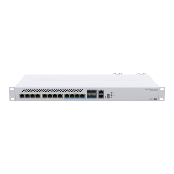 Management Switch, 8 x 10G Ethernet, 4 x 10G combo RJ45/SFP+,  - Mikrotik CRS312-4C+8XG-RM