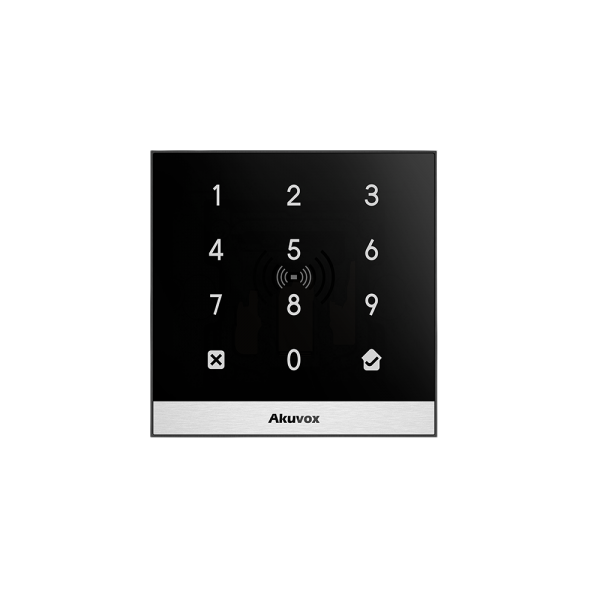 Controler de acces IP pentru o usa bidirectionala cu cititor  RFID dual (EM 125KHz, MF/NFC 13.56MHz) si tastatura numerica