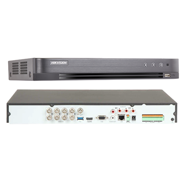 DVR AcuSense 8 ch. video 8MP, Analiza video, AUDIO 'over coaxial' - HIKVISION iDS-7208HUHI-M2-SA - gss.ro DVR AcuSense 8 ch. video 8MP, Analiza video, AUDIO 'over coaxial' - HIKVISION iDS-7208HUHI-M2-SA - gss.ro
