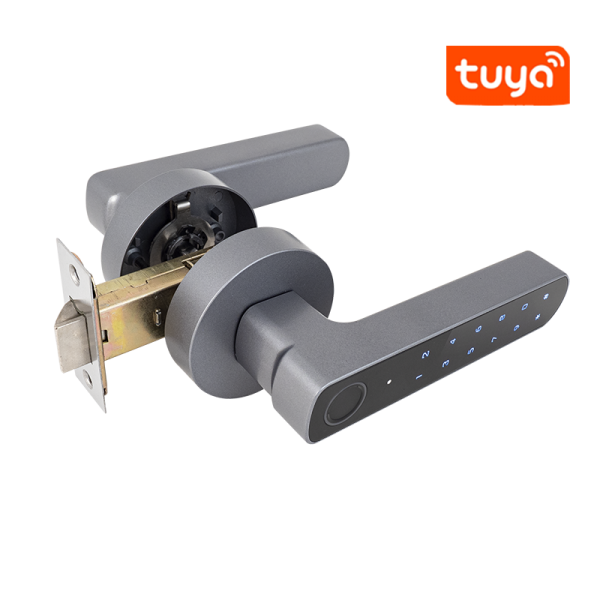 Incuietoare smart cu amprenta, bluetooth, cod PIN si cheie,  compatibila cu WiFi Gateway - gss.ro