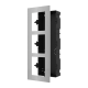 Rama montaj ingropat din otel inoxidabil, 3 module, pentru Interfon modular - HIKVISION DS-KD-ACF3-S - gss.ro Rama montaj ingropat din otel inoxidabil, 3 module, pentru Interfon modular - HIKVISION DS-KD-ACF3-S - gss.ro