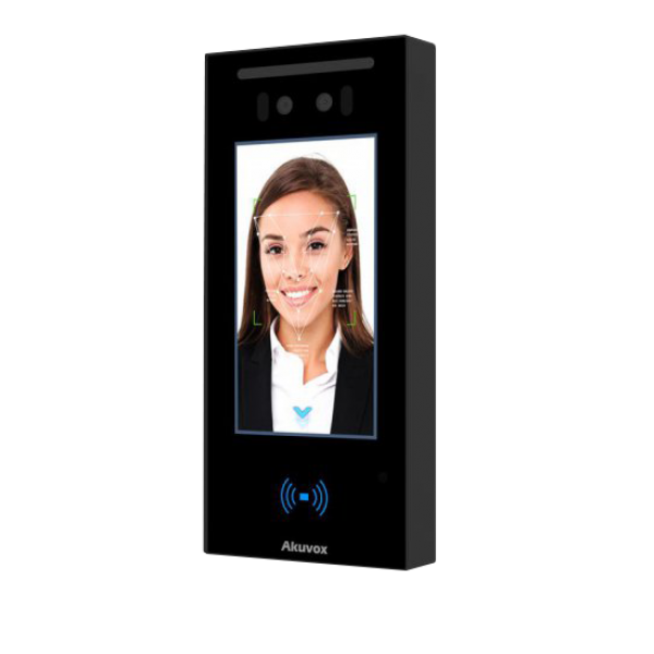Terminal de control acces IP cu ecran de 5” si camera duala, recunoastere faciala, cod QR, BLE, NFC, RFID MF (13.56MHz) Terminal de control acces IP cu ecran de 5” si camera duala, recunoastere faciala, cod QR, BLE, NFC, RFID MF (13.56MHz)