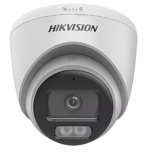 ColorVu, Dual Light - Camera analog 2MP, lentila 2.8mm, IR 40m, WL 40m, TVI/AHD/CVI/CVBS, Mic., IP67 - HIKVISION DS-2CE72DF0T-LFS-2.8mm