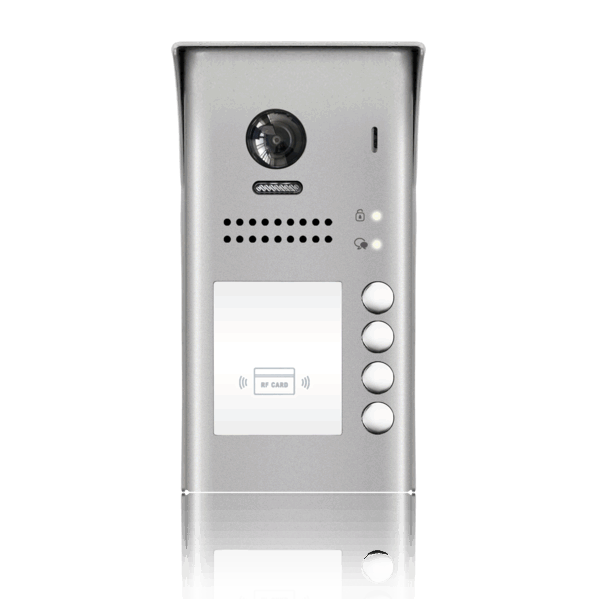 Panou video color de apel exterior, cu conexiune pe 2 fire, camera WIDE ANGLE 170°, pentru patru abonati, control acces RFID - DT607-ID-S4(v2) Panou video color de apel exterior, cu conexiune pe 2 fire, camera WIDE ANGLE 170°, pentru patru abonati, control acces RFID - DT607-ID-S4(v2)
