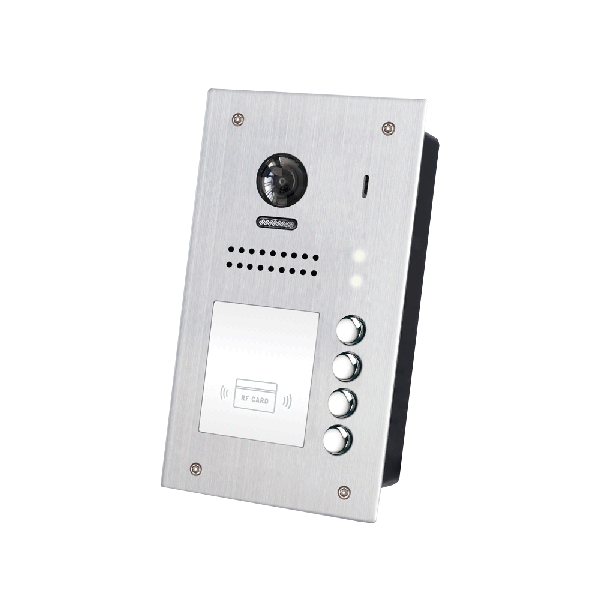 Panou video color de apel exterior, cu conexiune pe 2 fire, camera WIDE ANGLE 170°, pentru patru abonati, control acces RFID - DT607F-ID-S4(v2) Panou video color de apel exterior, cu conexiune pe 2 fire, camera WIDE ANGLE 170°, pentru patru abonati, control acces RFID - DT607F-ID-S4(v2)