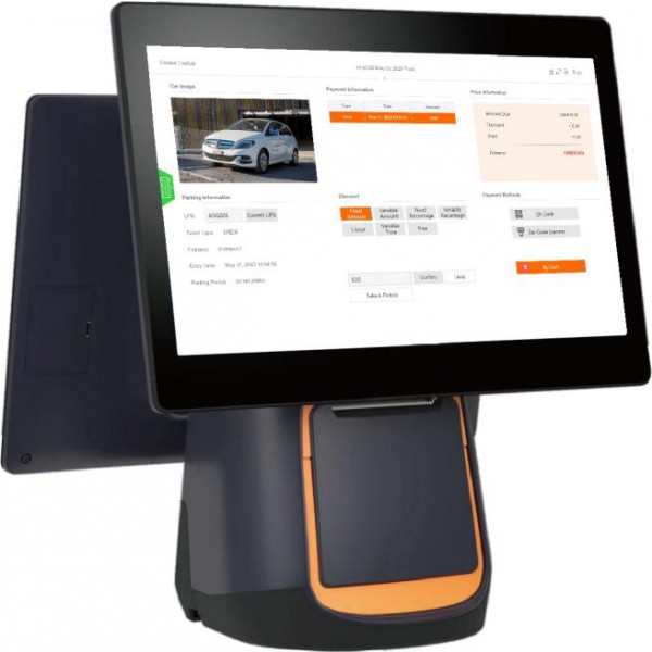 Unitate tip casierie pentru taxare parcare, 2 X ecran touch 15.6", android, imprimanta termica inclusa, WiFi - CY-01-61000