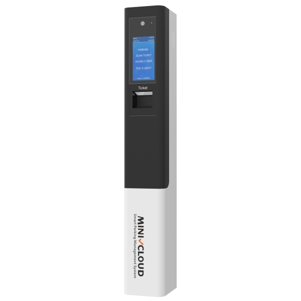 Terminalul de iesire MiniCloud Premium Slim, ecran 10", scanner bilete, interfon