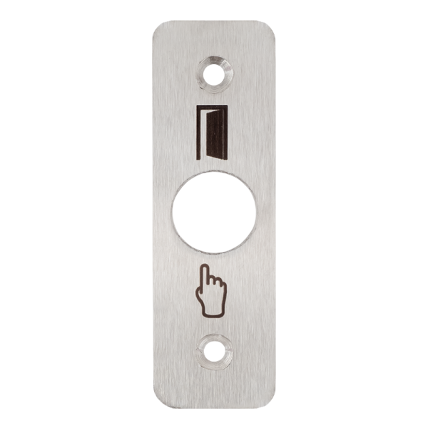 Placuta din otel inoxidabil pentru montarea butoanelor cu filet M19, latime placuta 28mm - gss.ro