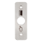 Placuta din otel inoxidabil pentru montarea butoanelor cu filet M19, latime placuta 28mm