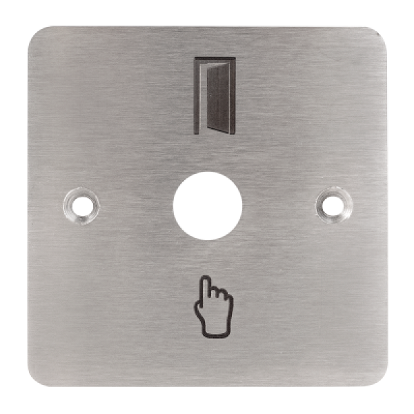 Placuta din otel inoxidabil pentru montarea butoanelor cu filet M19, latime placuta 86mm - gss.ro