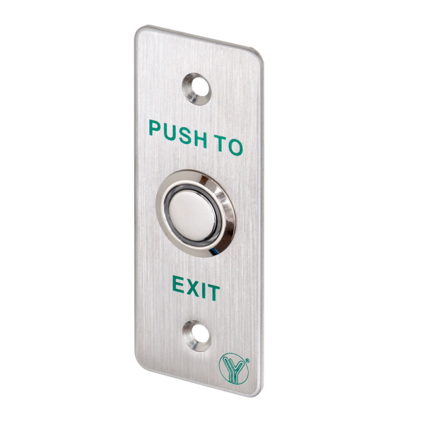 Buton de iesire incastrabil din otel inoxidabil, contact NO/NC, led de semnalizare albastru - gss.ro Buton de iesire incastrabil din otel inoxidabil, contact NO/NC, led de semnalizare albastru - gss.ro