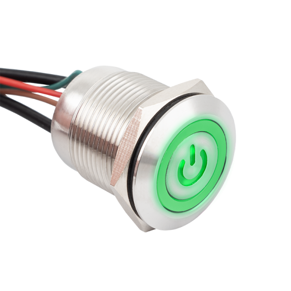Buton de putere mare, 10A, bistabil, led semnalizare Rosu/ Verde, filet M19, actionare prin apasare - gss.ro Buton de putere mare, 10A, bistabil, led semnalizare Rosu/ Verde, filet M19, actionare prin apasare - gss.ro