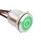Buton de putere mare, 10A, bistabil, led semnalizare Rosu/ Verde, filet M19, actionare prin apasare