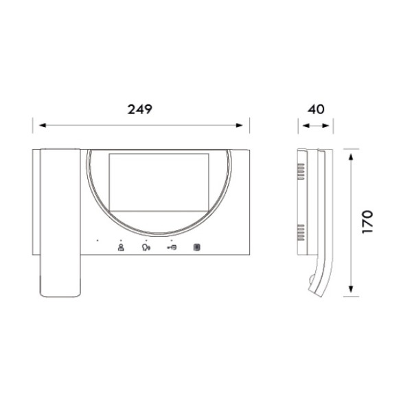 POST DE INTERIOR 5" CU RECEPTOR 220VAC - VD-54H POST DE INTERIOR 5" CU RECEPTOR 220VAC - VD-54H