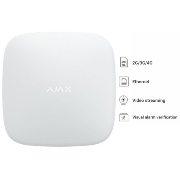 CENTRALA ALARMA WIRELESS AJAX 4G - HUB 2 4G (WHT)