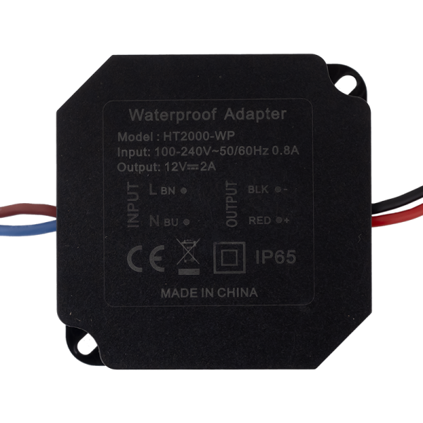 SURSA DE ALIMENTARE 12VDC 2A, ADAPTOR WATERPROOF - HT2000-WP