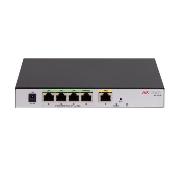 ROUTER ALL IN ONE CU 5 PORTURI (1 WAN+4 POE LAN) G - DS-3WG105GP-SI ROUTER ALL IN ONE CU 5 PORTURI (1 WAN+4 POE LAN) G - DS-3WG105GP-SI