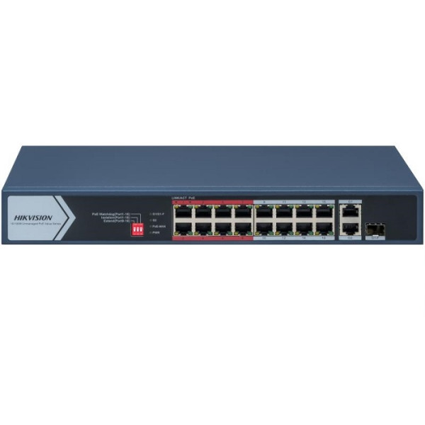 SWITCH CU 18 PORTURI (16 POE), FARA MANAGEMENT - DS-3E0318P-E/M(C) SWITCH CU 18 PORTURI (16 POE), FARA MANAGEMENT - DS-3E0318P-E/M(C)
