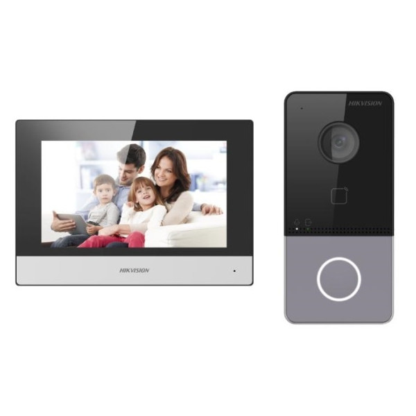 KIT VIDEOINTERFON, MONITOR 7" + POST EXT. 1 BUTON - DS-KIS603-P(C) KIT VIDEOINTERFON, MONITOR 7" + POST EXT. 1 BUTON - DS-KIS603-P(C)