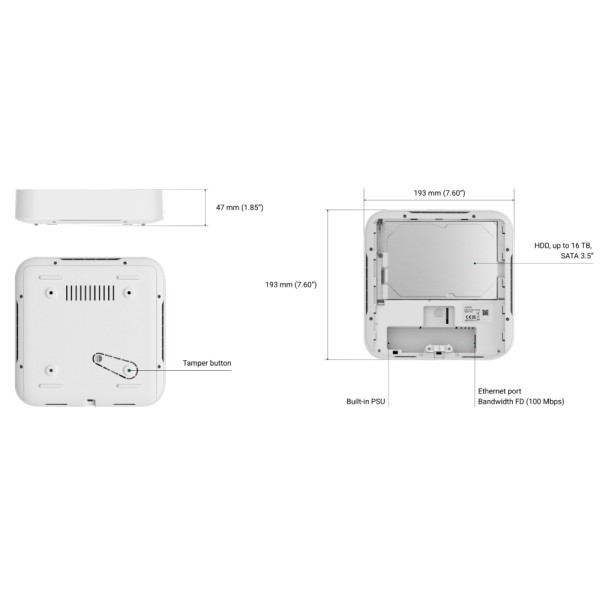 NVR CU 16 CANALE, ALB, 9-16 VDC - NVR DC (16-CH) WHT