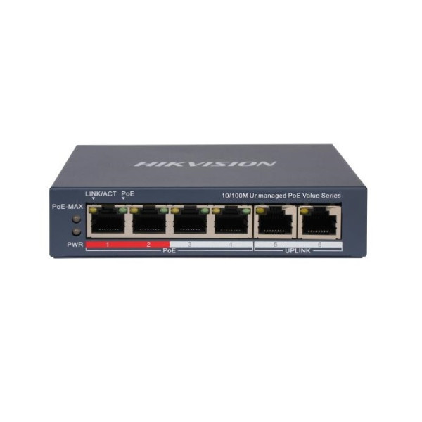 SWITCH UNMANAGED CU 6 PORTURI (4 POE) - DS-3E0106P-E/M(B) SWITCH UNMANAGED CU 6 PORTURI (4 POE) - DS-3E0106P-E/M(B)