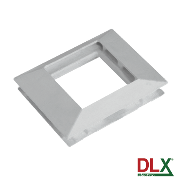 Rama alba simpla pentru aparataj 45x45 mm (2 module) - DLX DLX-102-11 Rama alba simpla pentru aparataj 45x45 mm (2 module) - DLX DLX-102-11