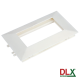 Rama alba tripla pentru aparataj 45x45 mm (6 module) - DLX DLX-102-13 Rama alba tripla pentru aparataj 45x45 mm (6 module) - DLX DLX-102-13