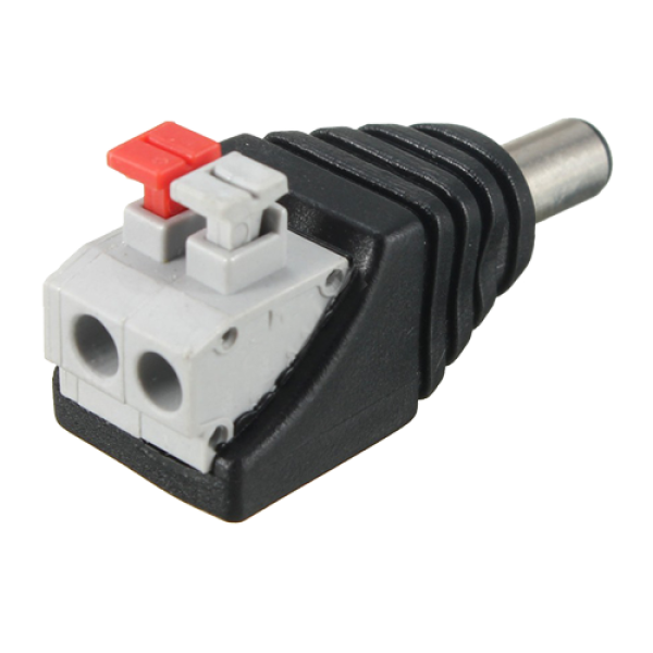 Conector de alimentare tata, 12V, cu terminal rapid SDC-KAT