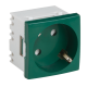 Priza modulara schuko cu impamantare, verde - DLX DLX-245-42 Priza modulara schuko cu impamantare, verde - DLX DLX-245-42