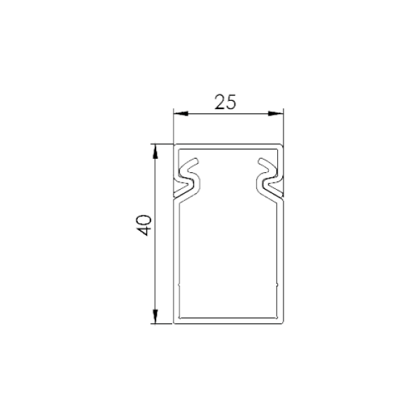 Canal cablu perforat 25x40 mm, cu capac, 2m - DLX PVCP-257-40 Canal cablu perforat 25x40 mm, cu capac, 2m - DLX PVCP-257-40